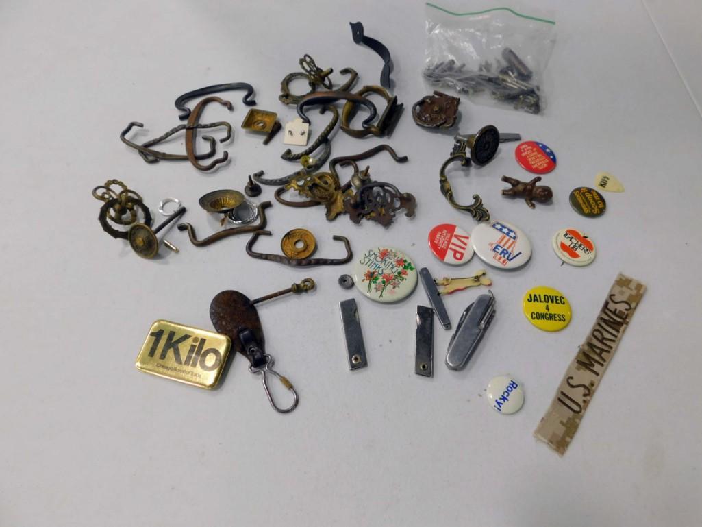 Lot of Vintage Hardware and Smalls incl Pocket Knife , (1 of 4)