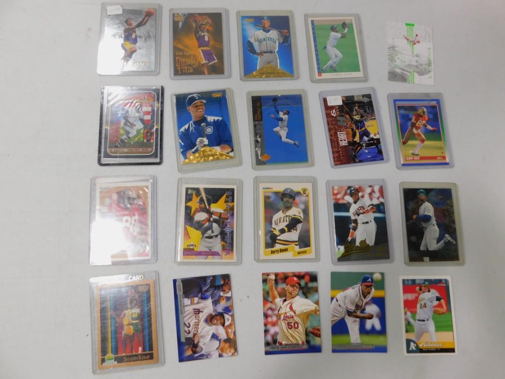 Lot of Sports Cards incl 2 Kobe Bryant , Ken Griffey: Lot of 20 Sports Cards incl 2 Kobe Bryant , Ken Griffey Jr, Jerry Rice , Barry Bonds , Sammy Sosa , Larry Bird , Etc . Most in protective covers