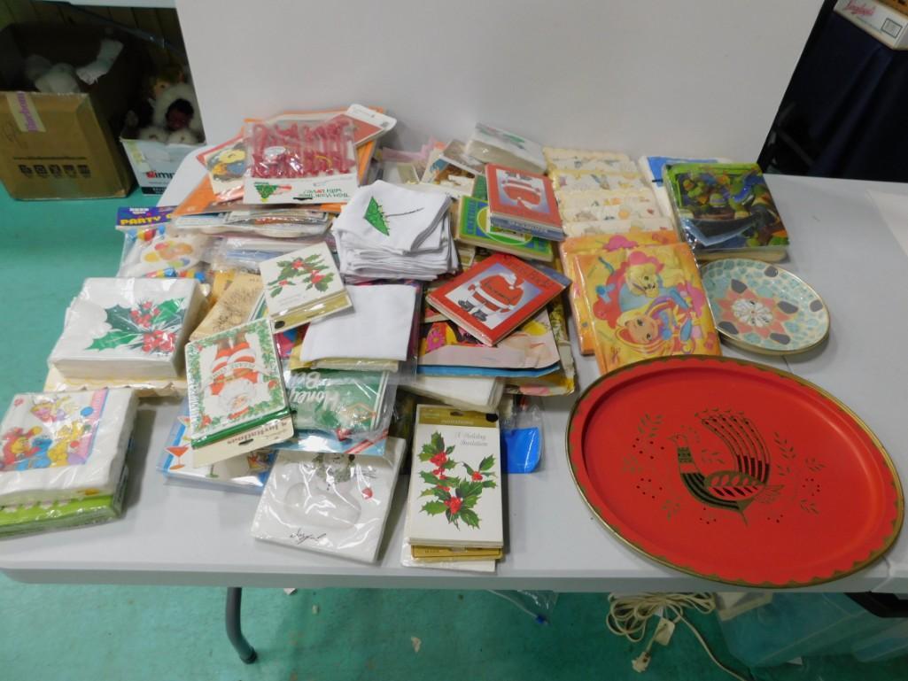 Vintage Tray and Bowl Plus a Lot of Party Invitations, (1 of 5)