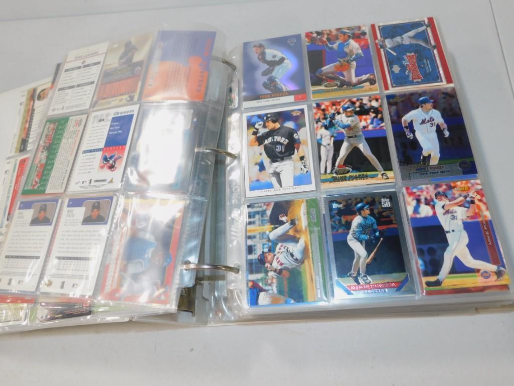 Binder of Baseball Cards: Rafael Palmeiro , Mike Piazza , Manny Ramirez , Alex Rodriguez , Ivan Rodriguez , Sammy Sosa , Frank Thomas , Larry Walker , approx 30 of each card Not all sleeves are shown. There are way more cards 