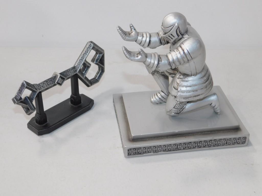 Kneeling Knight Figure with a Hobbit Key and Holder: Kneeling Knight Figure with a Hobbit Key and Holder From Think Geek