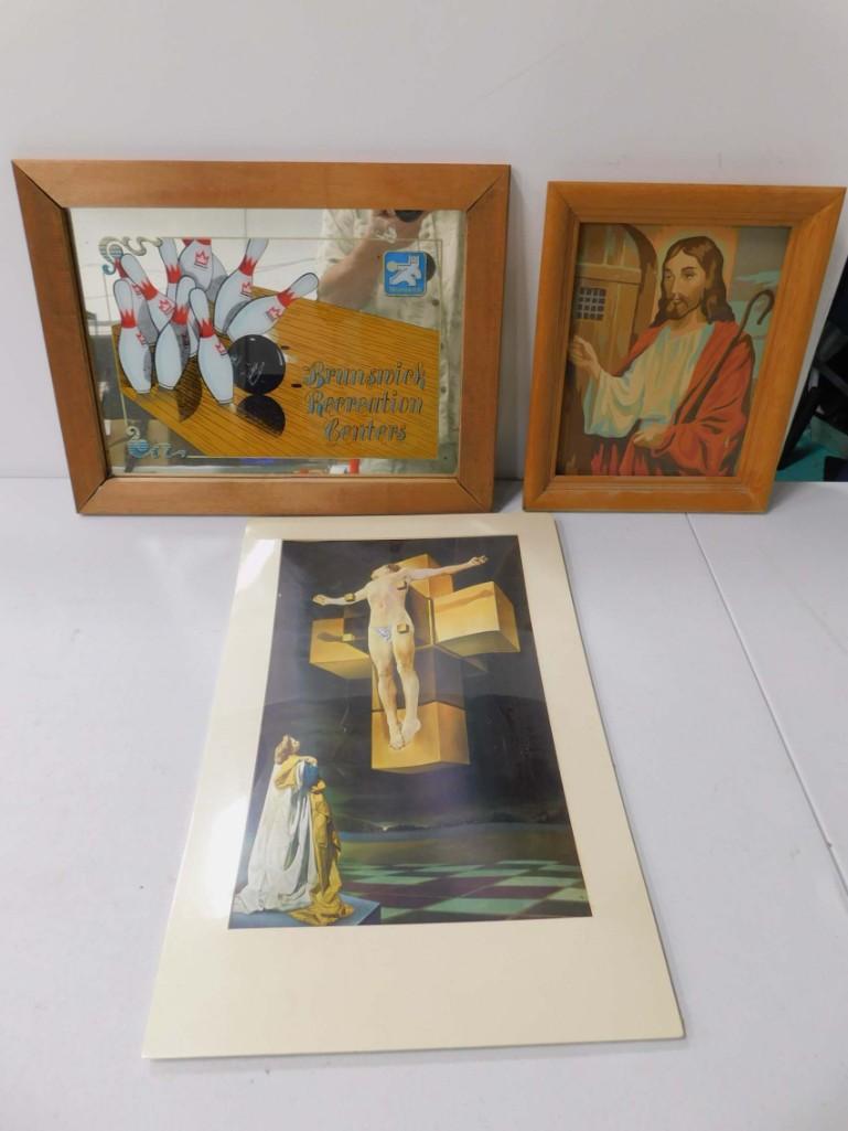 3 Wall Art Pieces incl Brunswick Bar Mirror , Salvador (1 of 3)