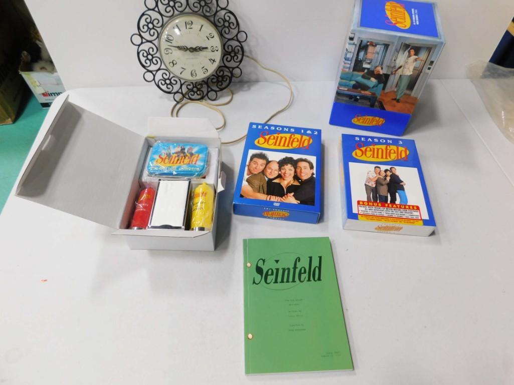 1960s Electric Wall Clock , Seinfeld Seasons 1 , 2 , 3 (1 of 6)
