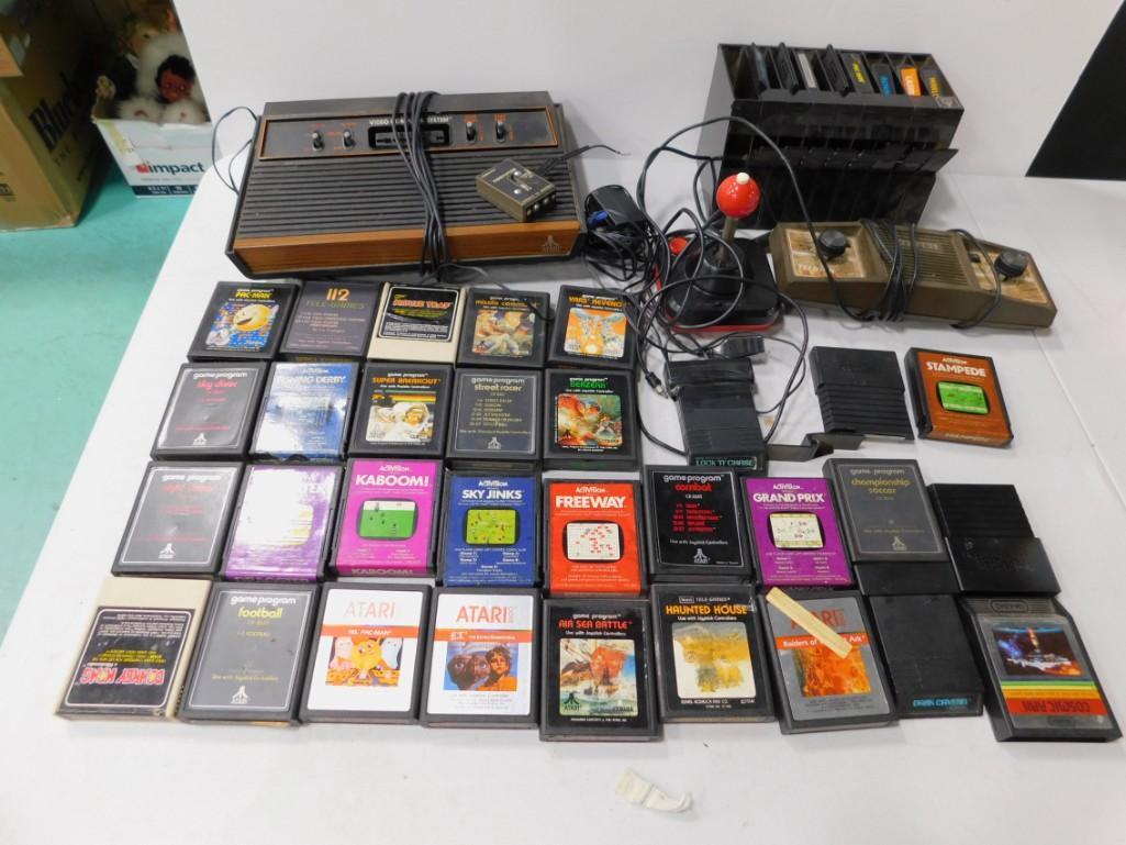 1980 Atari Video Game System With Eight Games