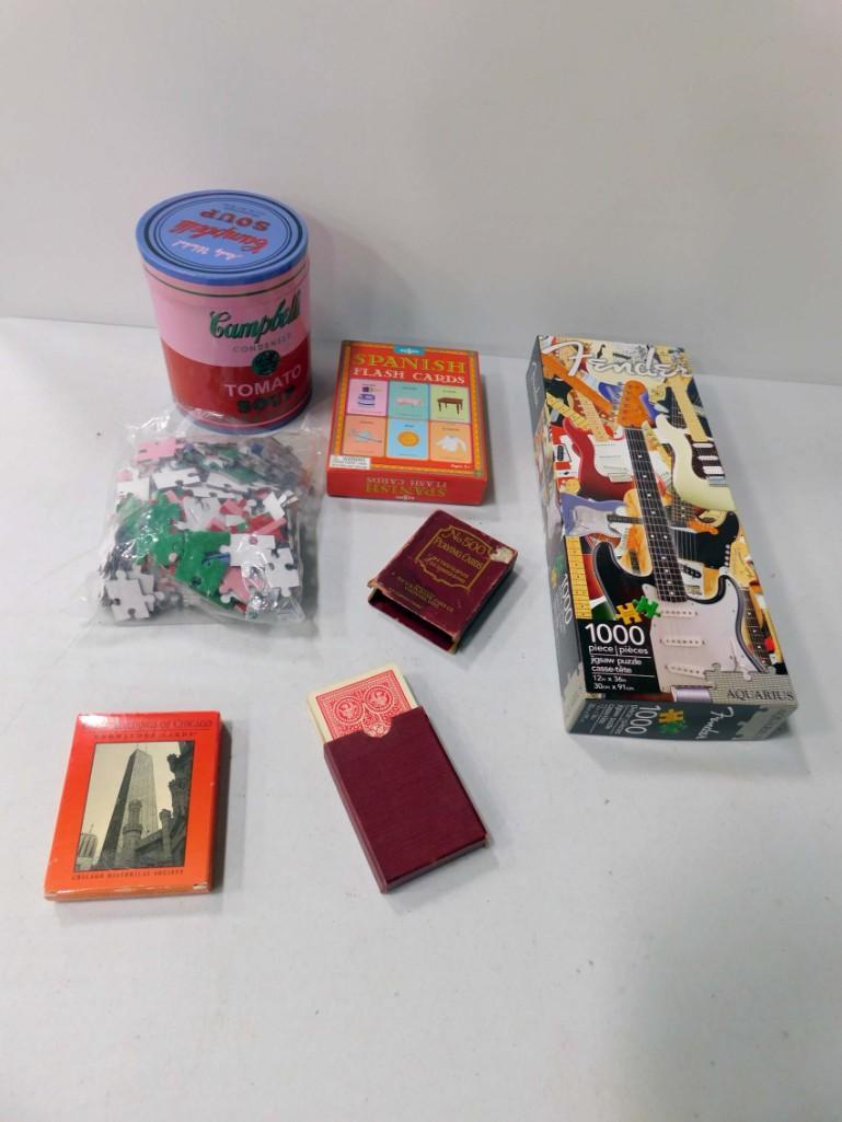 Fender Guitar Puzzle , Campbell's Soup Warhol Puzzle - (1 of 5)
