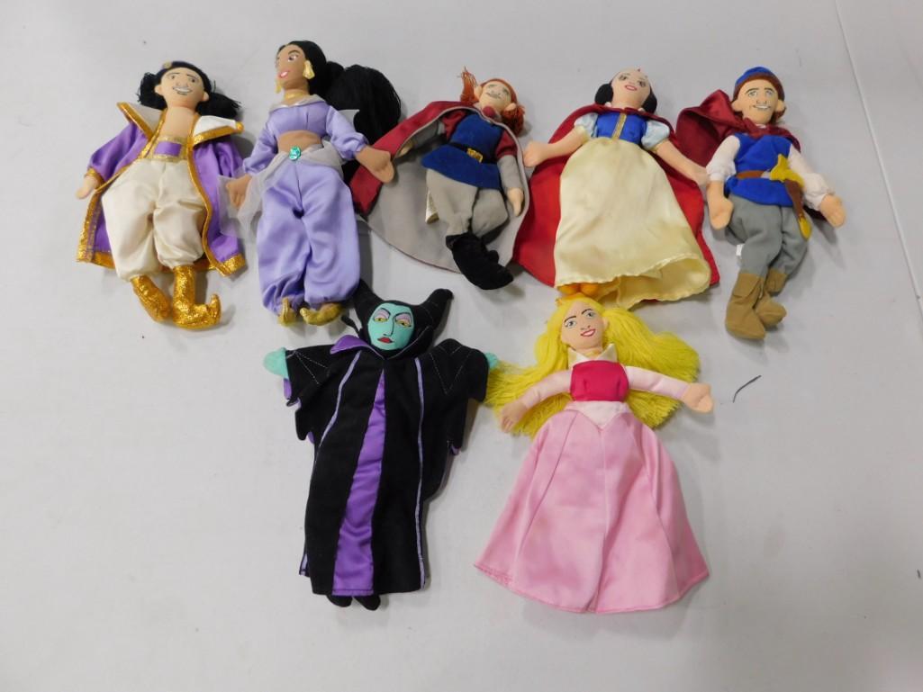 Disney Dolls incl Snow White and Prince , Jasmine and: Disney Dolls incl Snow White and Prince , Jasmine and Aladdin , Beanie Plush , You could only get these at the Disney Stores in the theme parks in the 1990's
