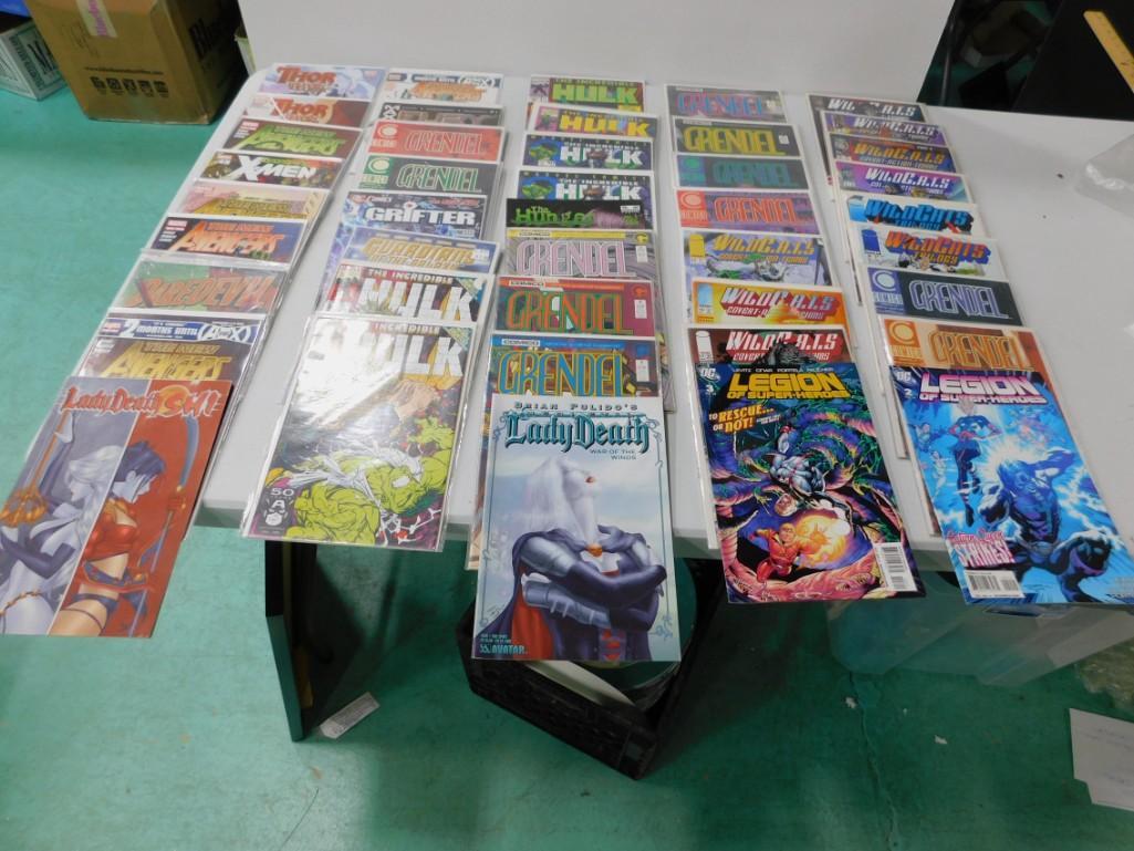 30+ Lot of Comic Books incl Marvel , Comico , Thor , (1 of 7)