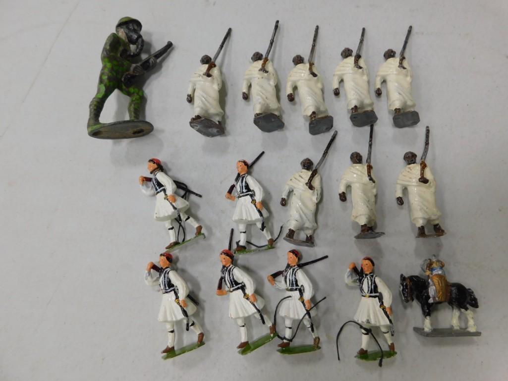Lot of 16 Lead Soldiers incl 1 Larger Figure , etc: Lot of 16 Lead Soldiers incl 1 Larger Figure , etc