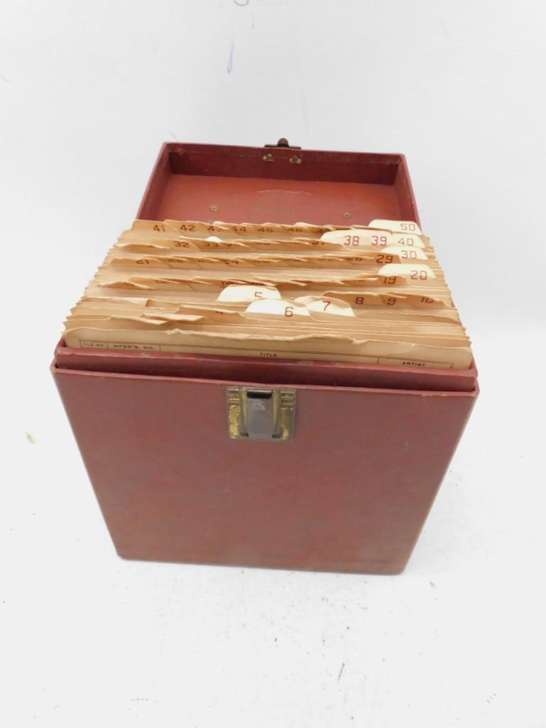 Lot of approximately 50 Vinyl 45 RPM records with case (1 of 3)