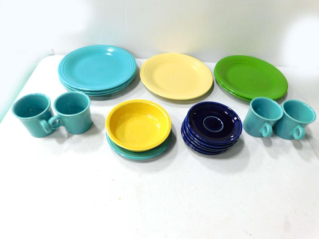 Fiestaware incl 6 Plates , a Smaller Plate , A Bowl , 6 (1 of 5)