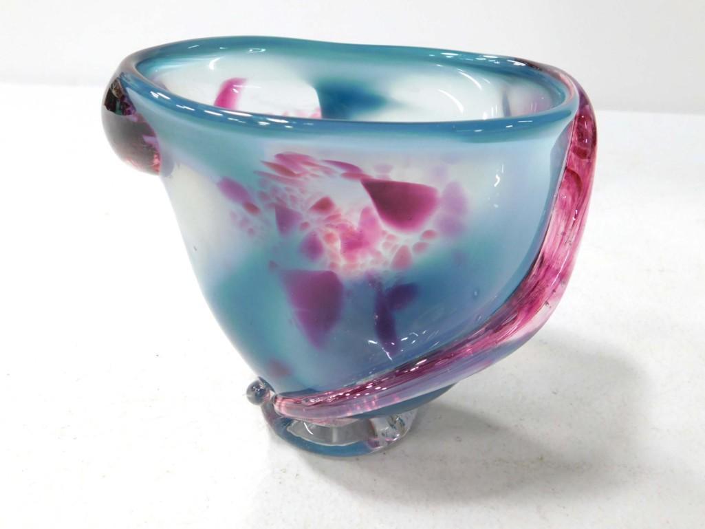 Studio Art Glass Vase Signed and Dated 1983 (1 of 4)