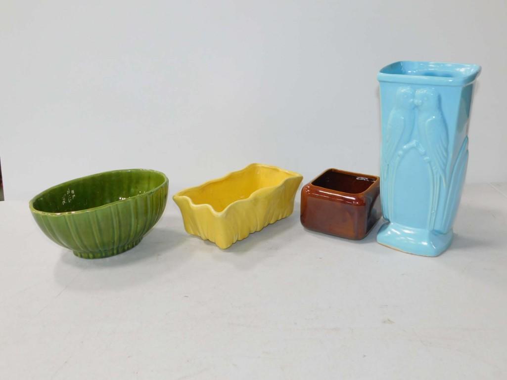 4 Vintage Pottery Items incl McCoy 009 Planter , McCoy (1 of 5)
