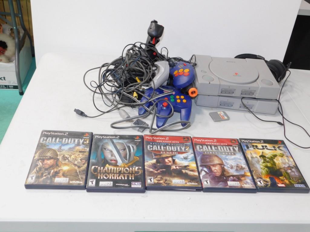 Video Game Lot incl 2 Playstations , Joysticks , (1 of 6)