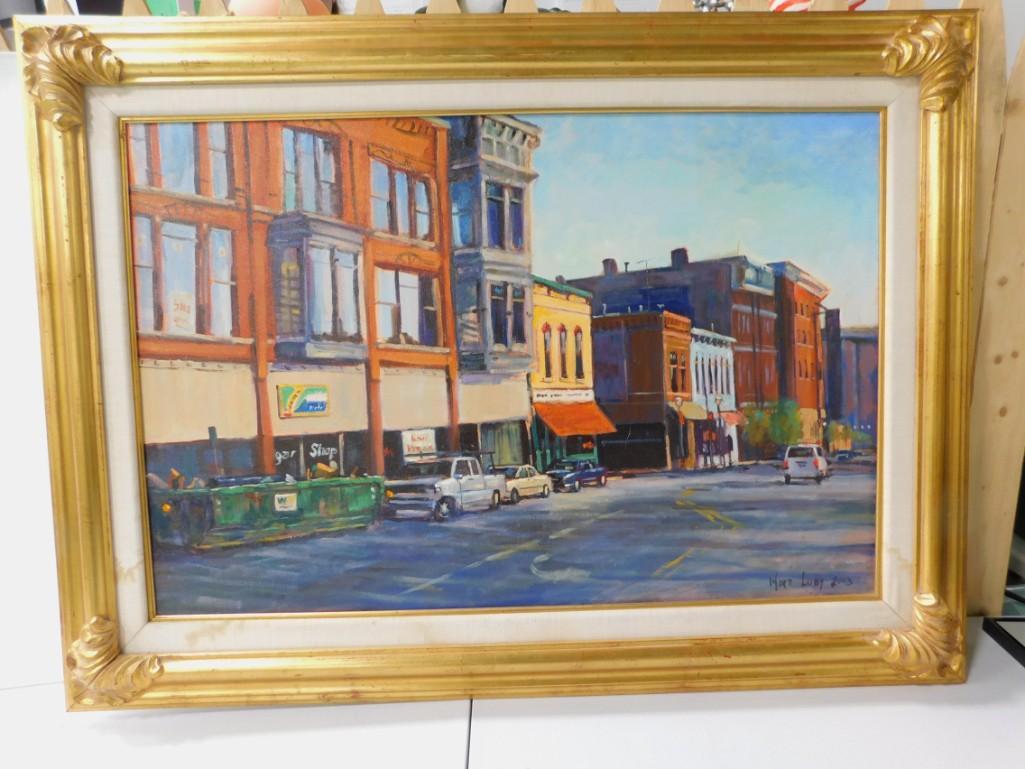 Mort Luby Jr Original Oil on Canvas Dated 2003 Chicago (1 of 7)