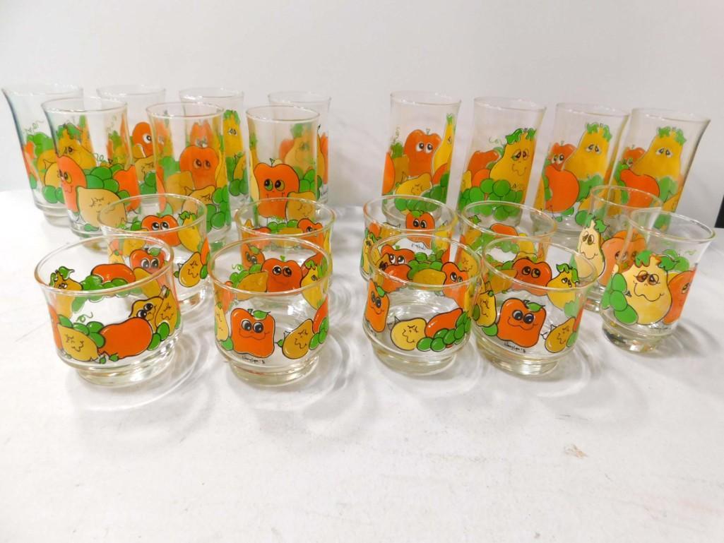 Set of Vintage Nancy Lynn Funny Face Fruit Tumblers or (1 of 7)