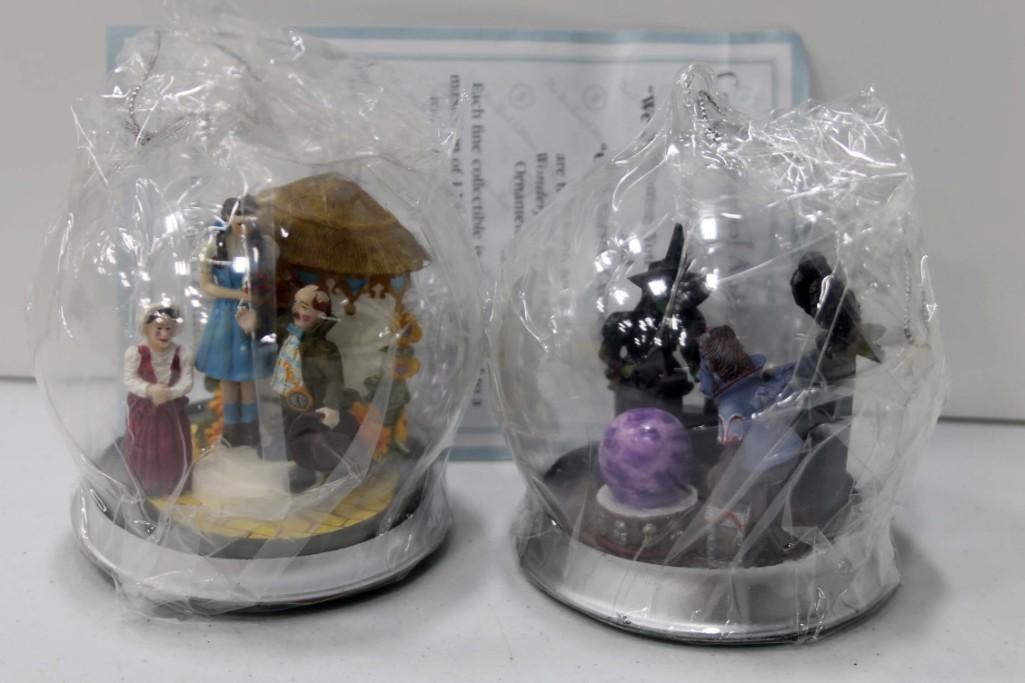3 Vtg 1996 Wonderful Wizard of Oz Ornament Collection: 3 Vtg 1996 Wonderful Wizard of Oz Ornament Collection New in Styrofoam Clamshells with COAs