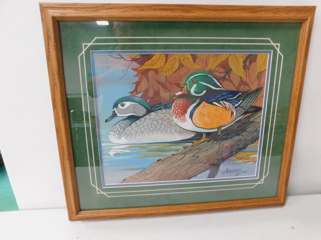 Framed Duck Print The Wood Duck Tapestry Design by (1 of 4)