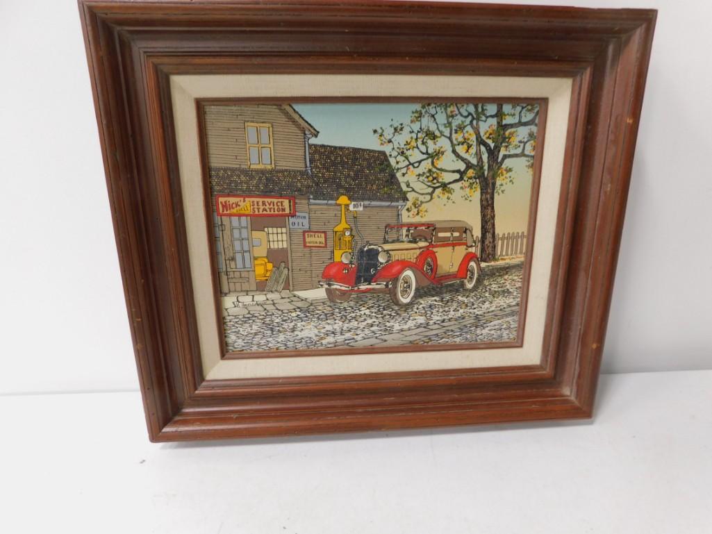 Framed H Hargrove Print on Canvas (1 of 2)