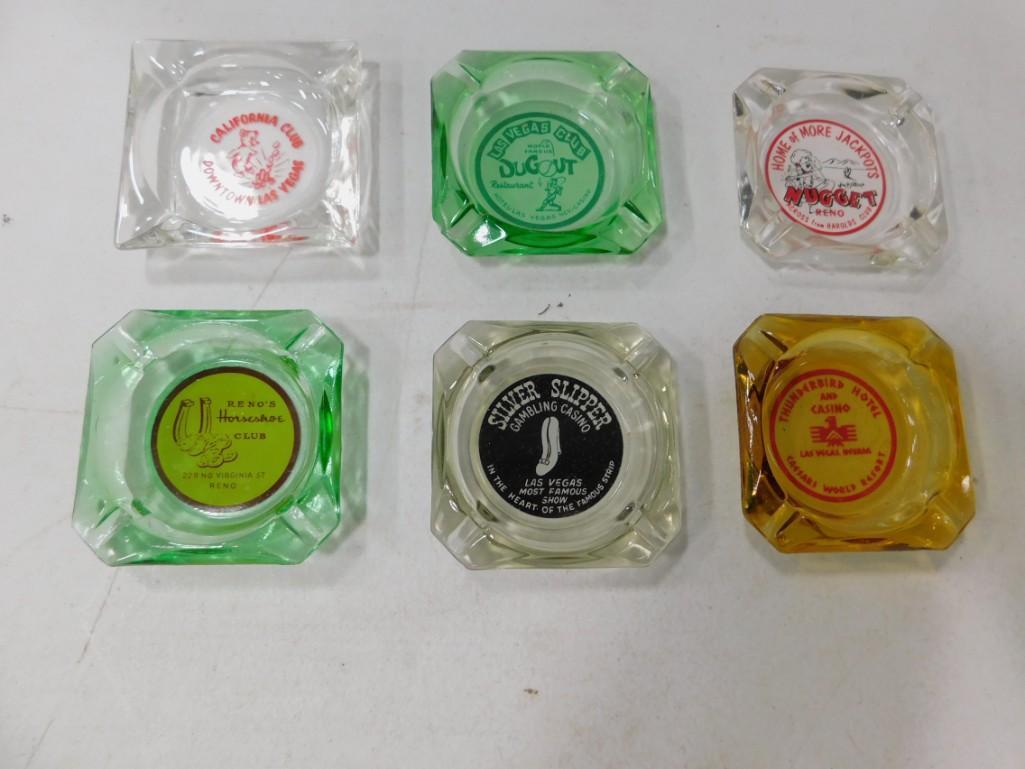 Lot of 6 Vintage Las Vegas and Reno Ashtrays incl (1 of 6)