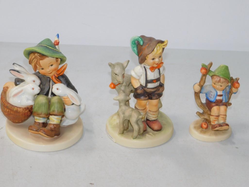 3 Hummel Figurines , Little Goat Herder, Playmates , (1 of 3)
