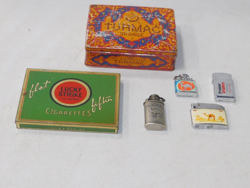 Tobacciana Lot incl Lucky Strike Tin , 100 Cigarette (1 of 5)