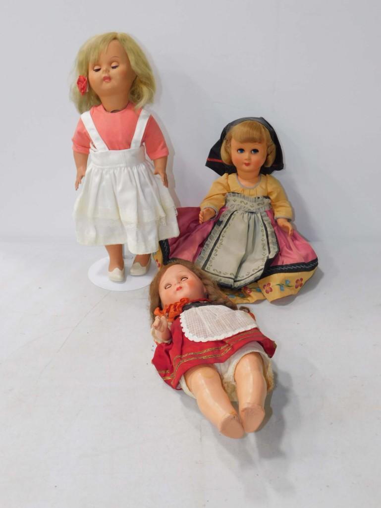 3 Unmarked Rodoid Flirty Eye Italian Dolls European (1 of 4)