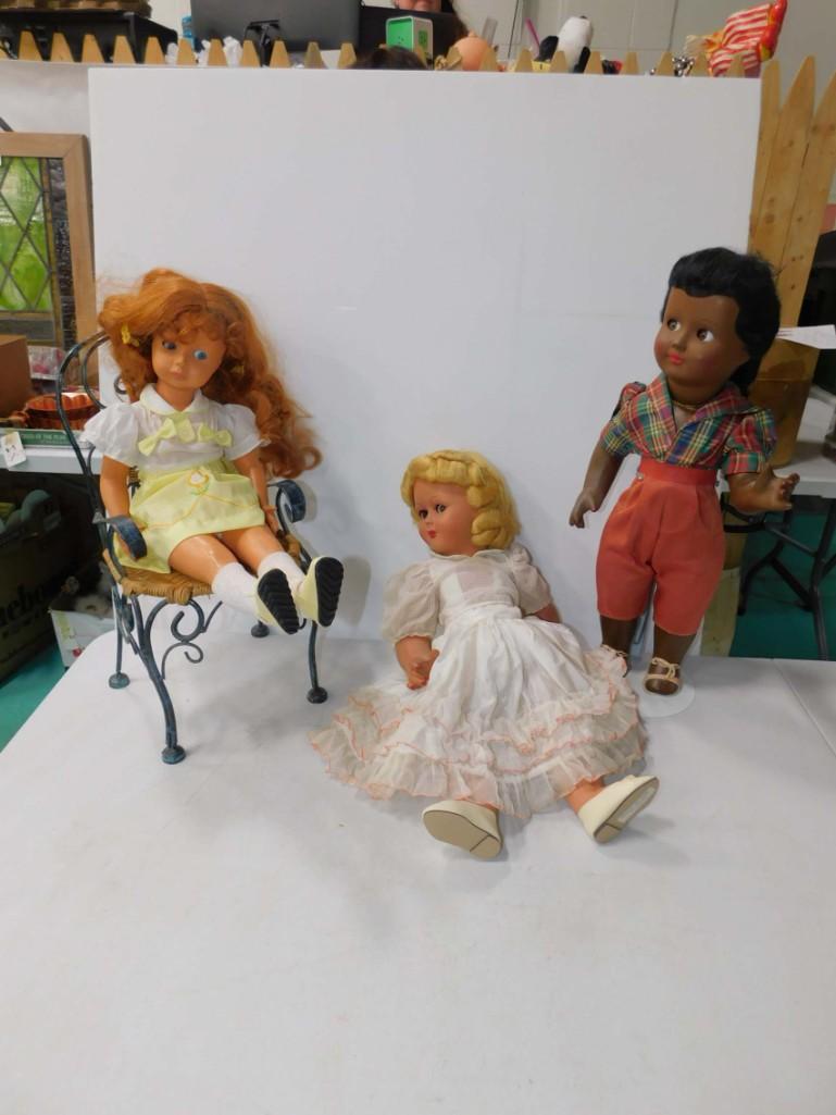 3 Vintage Rodoid Flirty Eye Dolls approx 19" Tall , AA (1 of 4)