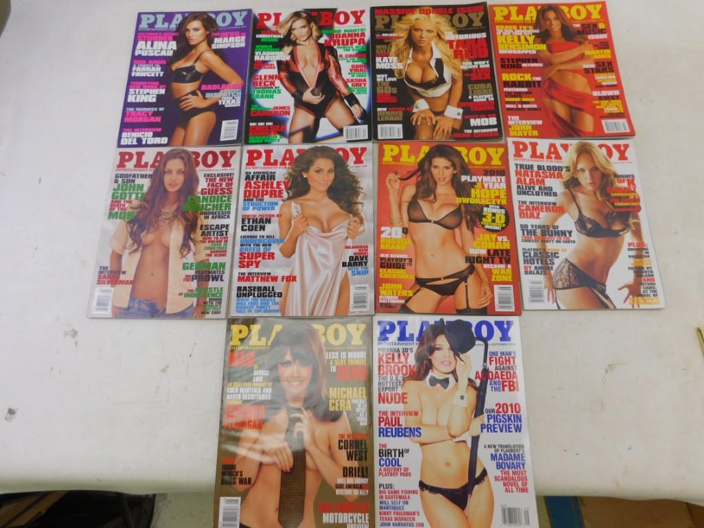 Lot of 10 Playboy Magazine Issues from 2009 and 2010 (1 of 3)