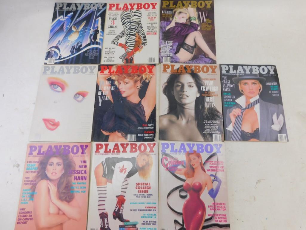 Lot of 10 Playboy Magazine Issues from 1988 (1 of 3)