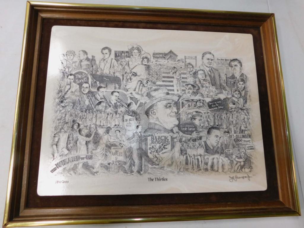 Marble Etching " The Thirties " 184/2000 Signed John K (1 of 6)