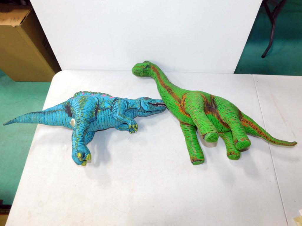 2 Applause Plush Dinosaurs , Tall one measures about: 2 Applause Plush Dinosaurs , Tall one measures about 17" Tall and the Shorter one Measures about 23" Long