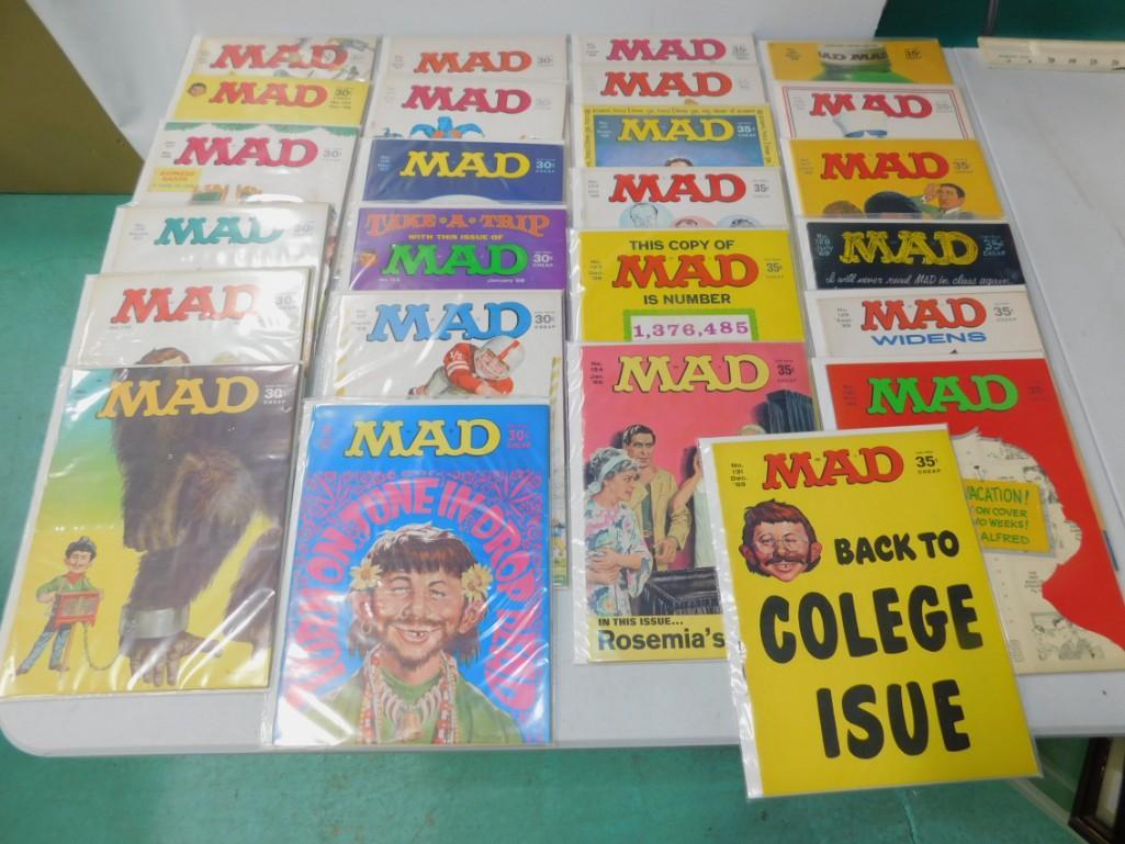 25 Mad Magazines Assorted from 1966-1969 (1 of 5)