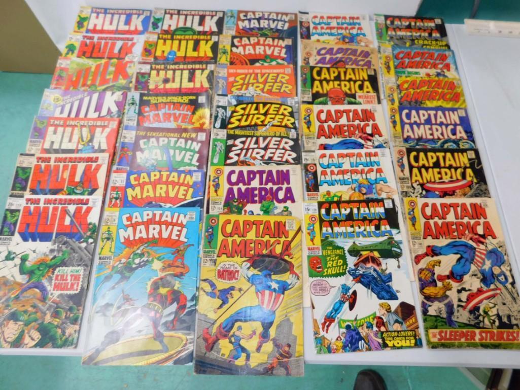 33 Comic Books incl The Incredible Hulk , Captain (1 of 5)