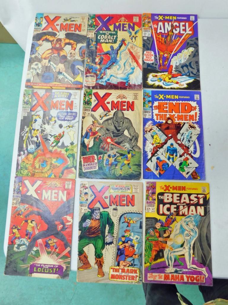 9 Vintage Comic Books incl The X-Men , The X-Men (1 of 4)