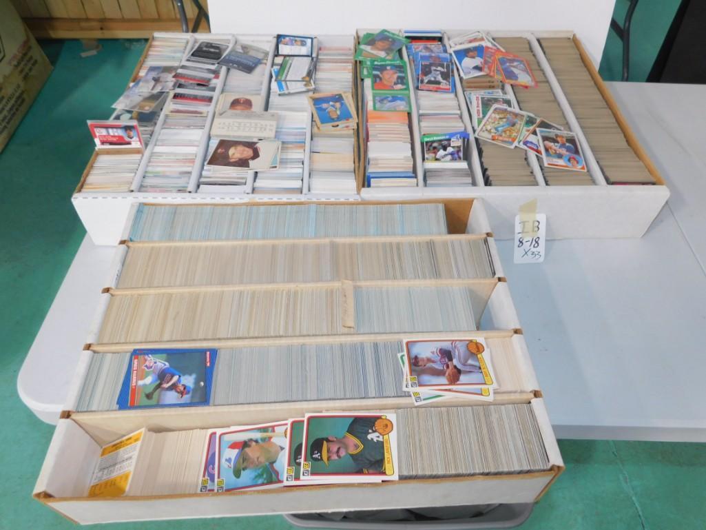 3 Large Boxes Each with 5 Sleves of Baseball Cards (1 of 5)