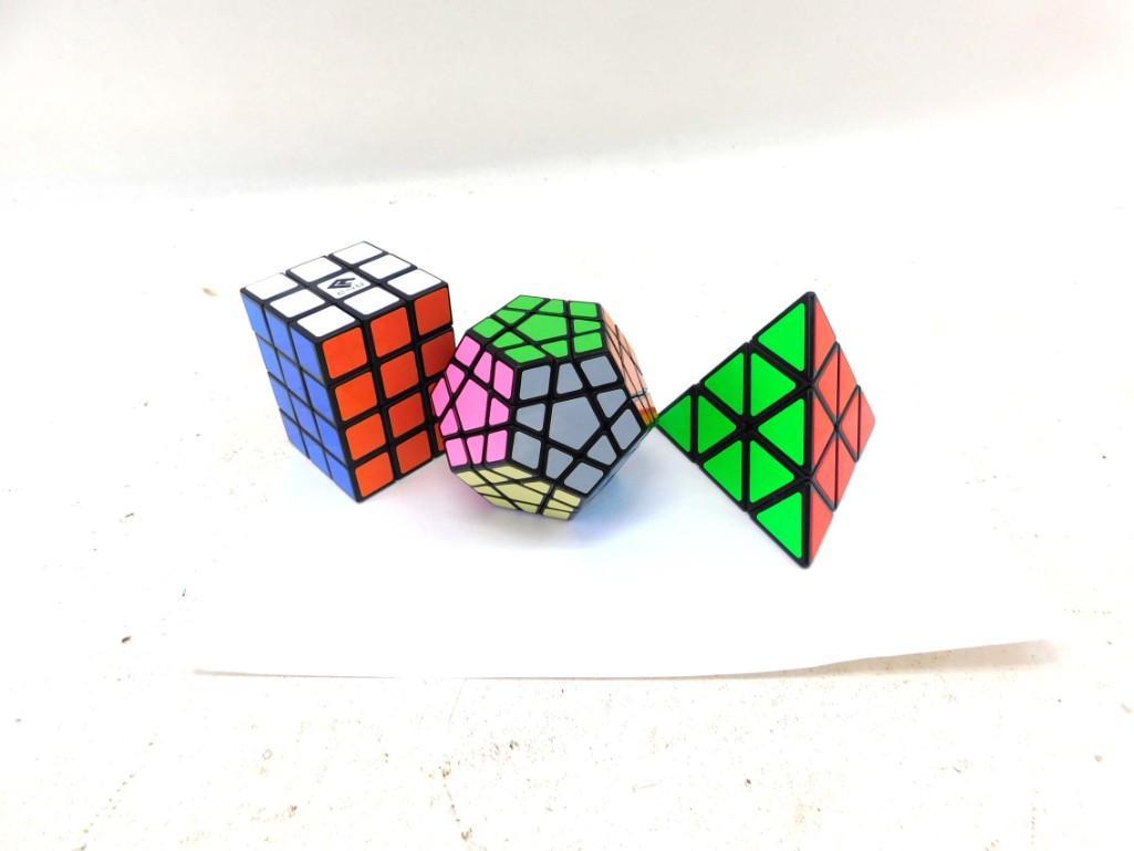 Lot of 3 Twisty Puzzles including Dream Park, Cube 4: Lot of 3 Twisty Puzzles including Dream Park Megaminx and Pyramid, Cube 4 You Fully Functional 3x3x4