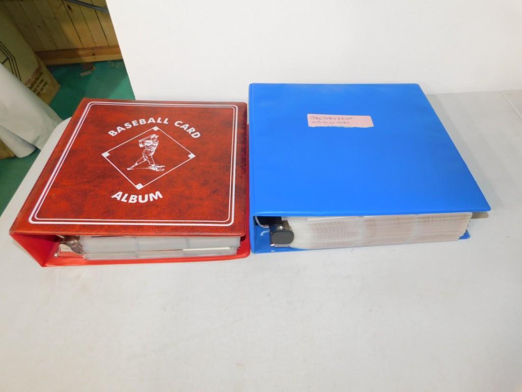 2 Binders of Baseball Cards Incl 1 Labeled 1986 Topps (1 of 17)