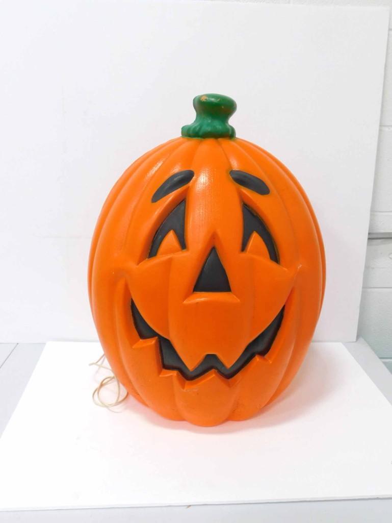 Halloween Blow Mold Pumpkin or Jack O Lantern: Large Halloween Blow Mold Pumpkin or Jack O Lantern Approximately 23" Tall