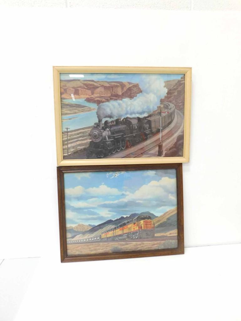 2 Framed Train or Locomotive Prints (1 of 5)
