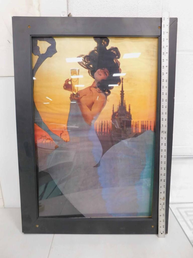Framed Mermaid Poster Beer Advertising (1 of 2)