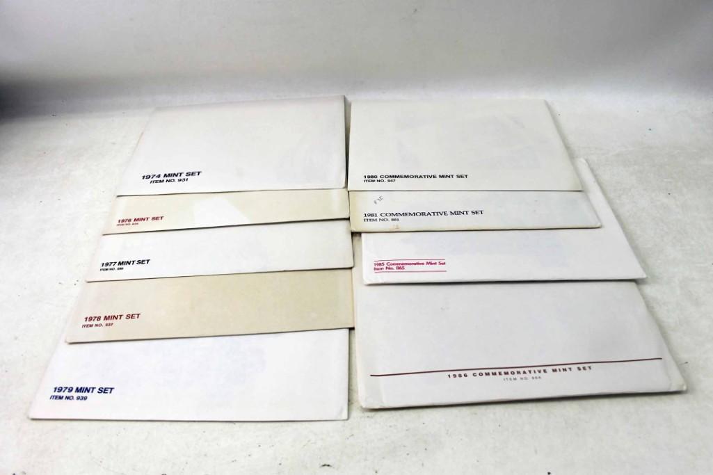 9 USA Stamp Mint Sets incl 1974, 1976, 1977, 1978, (1 of 4)