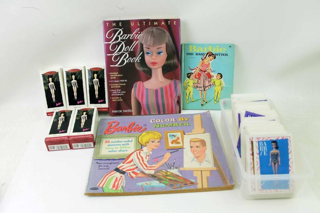 Vintage 1964 Barbie Book, 1962 Barbie Color by Number: Vintage 1964 Barbie Book, 1962 Barbie Color by Number Book, 100s of Barbie Collector Trading Cards featuring Barbies from from 1959-1991 with color photos of Barbie Dolls in different fashions on fron