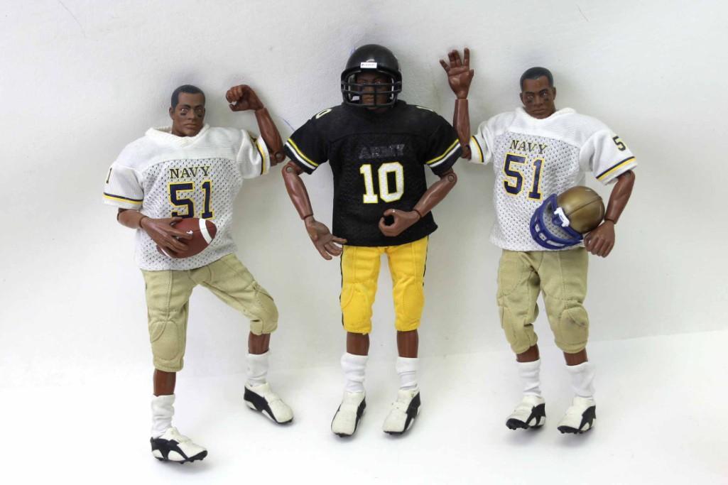 3 GI Joe Navy and Army 12" Football Action Figures Lot (1 of 6)