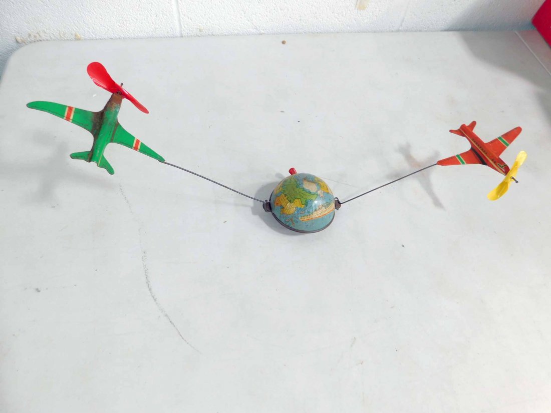 Vintage Tin Wind Up Airplane Toy Made in Western (1 of 6)