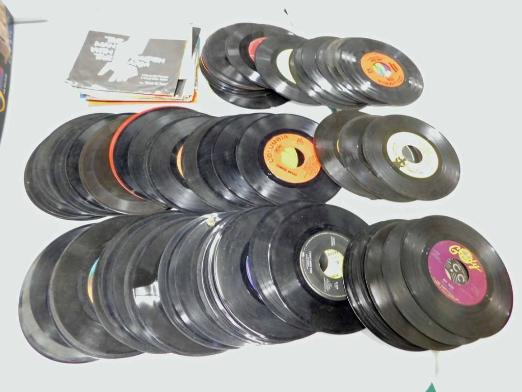 Lot of 45 RPM Vinyl Records incl The Carpenters, (1 of 6)