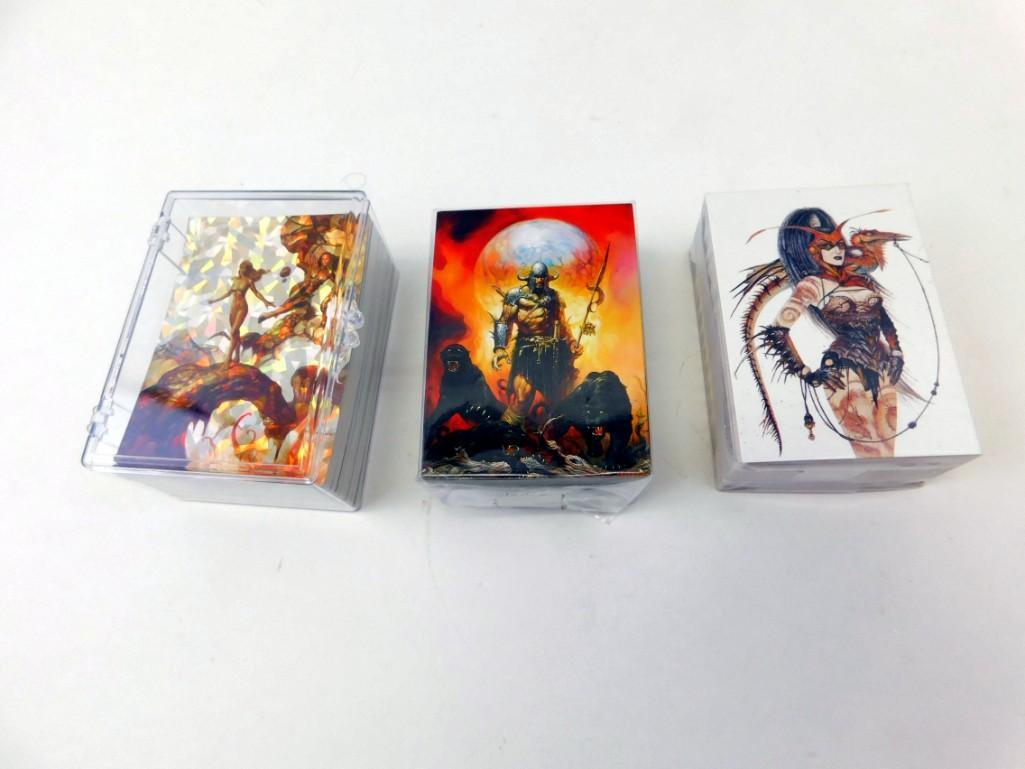 Lot of Erotic Trading cards including Boris 3, Chris: Lot of Erotic Trading cards including Boris 3, Chris Achilleos, Ken Kelly FPG Cards. Some of these were sealed - presumably because they are complete.