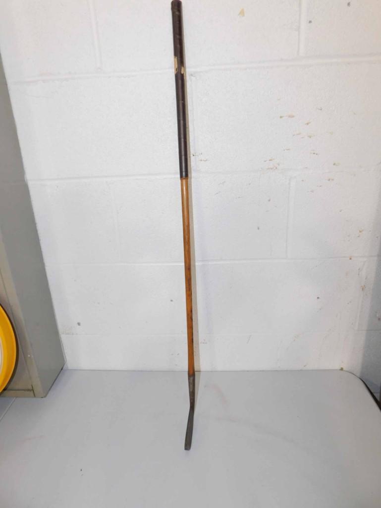 Vintage Golf Club with Wooden Shaft approx 35" Tall: Vintage Golf Club with Wooden Shaft approx 35" Tall