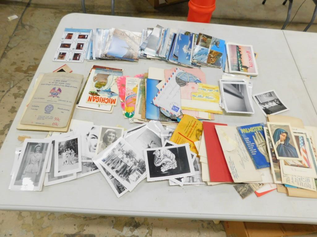 Lot of Ephemera incl Photos , Greeting Cards, Slides , (1 of 7)