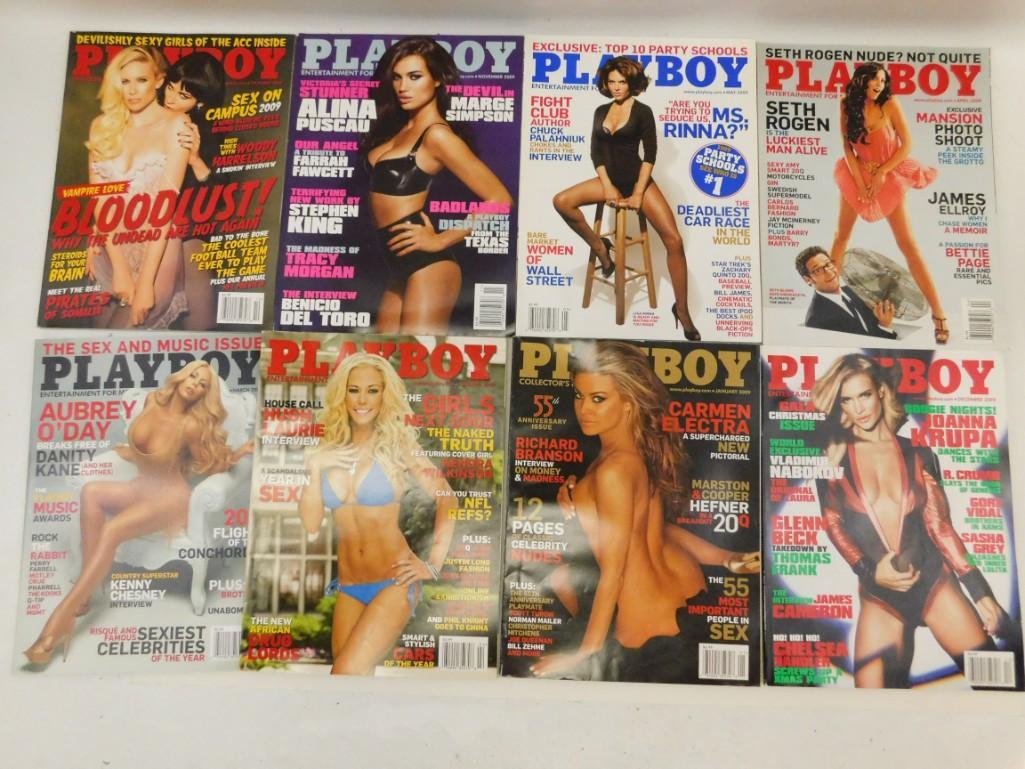 Lot of 8 Playboy Magazines Issues from 2009 (1 of 3)