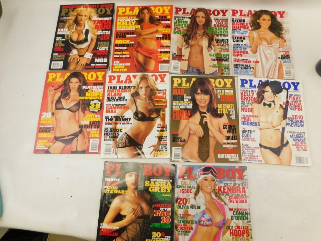 Lot of 10 Playboy Magazines from 2010: Lot of 10 Playboy Magazines from 2010